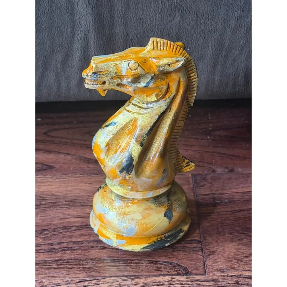 $1795 Purling London x Olivia Pilling Gold Knight Chess Art 15cm + Mini Rare Set